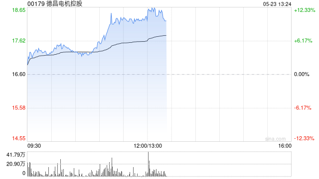 德昌电机控股午前上涨10% 下周将发布全年业绩公告